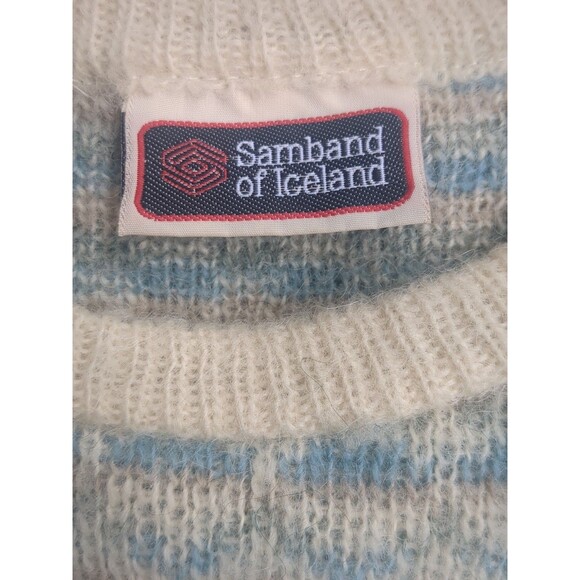 Samband of Iceland Sweater LG 100%  Pure New Wool Fair Isle Slouchy - Picture 6 of 11